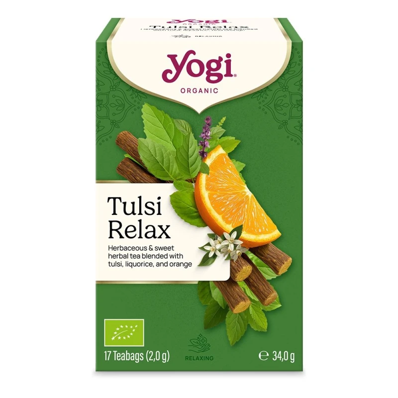 New BIO Herbata Yogi Tea Tulsi Relax (17x2,0g)
