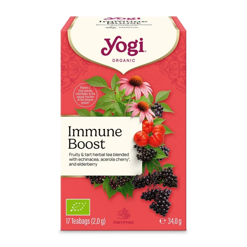 NEW Herbata Yogi Tea IMMUNE BOOST Pobudź odporność (17 saszetek )