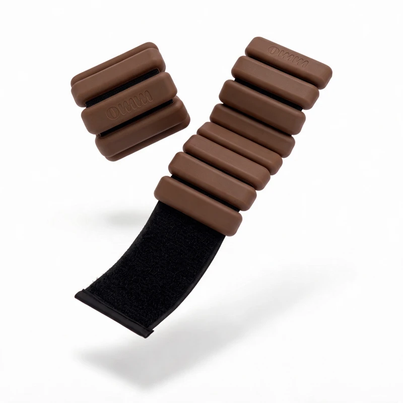 Obciążniki na nadgarstki i kostki Omm Yoga Ankle Wrist 2 × 0,45 kg - czekoladowy