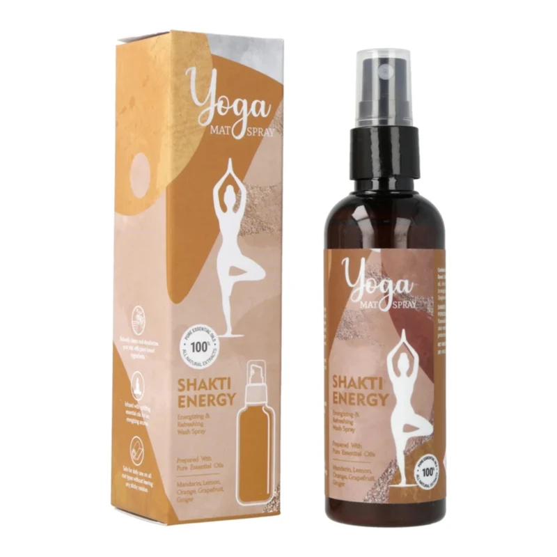 Spray do czyszczenia maty do jogi Shakti Energy 100 ml - Świeże Cytrusy i Imbir